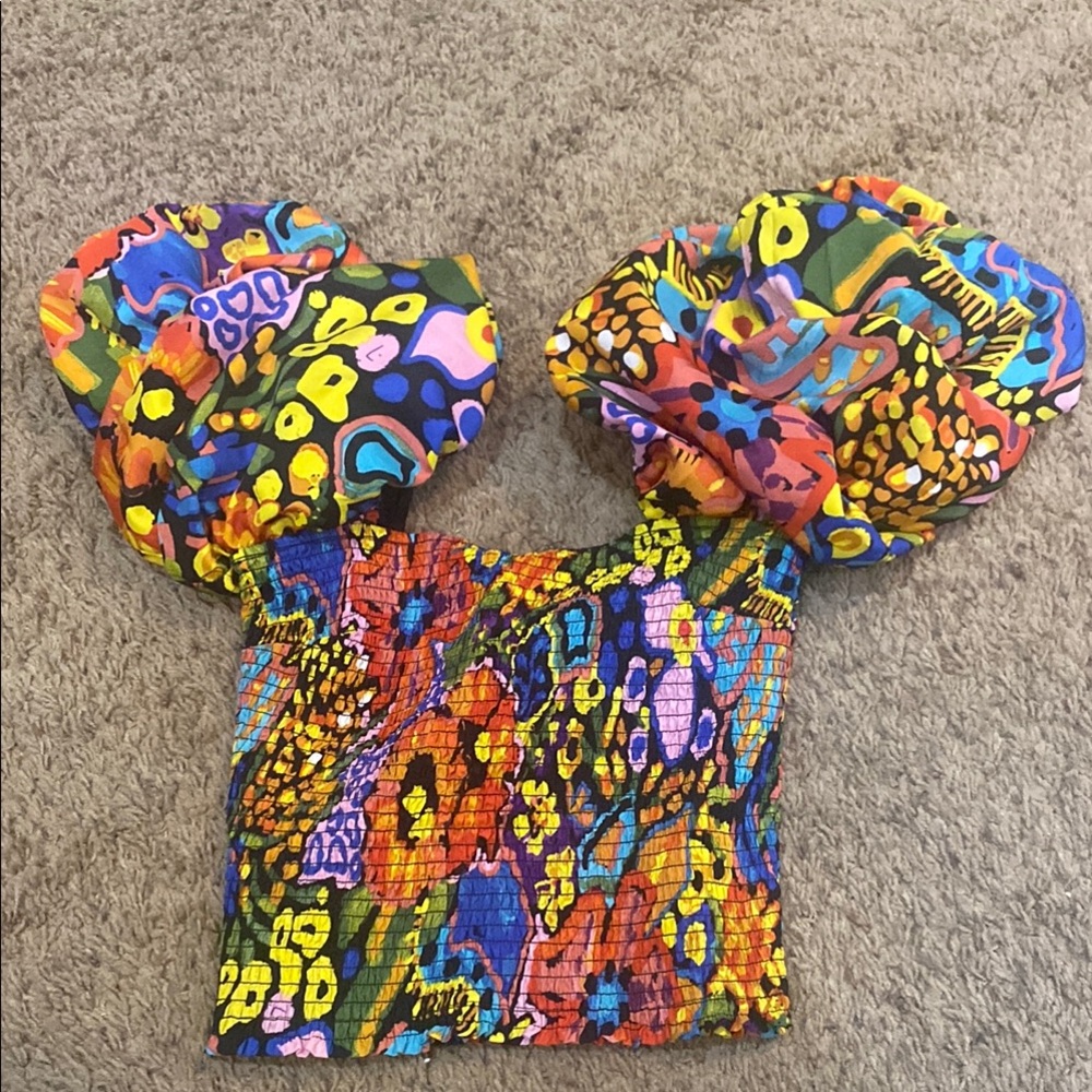 Colorful Abstract Crop Top